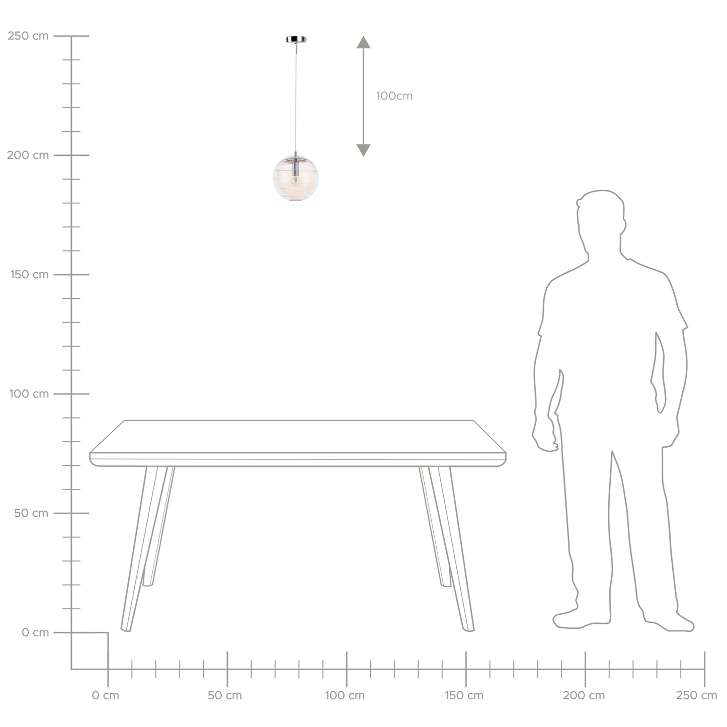 Hängelampe MIRNA Glas Gold