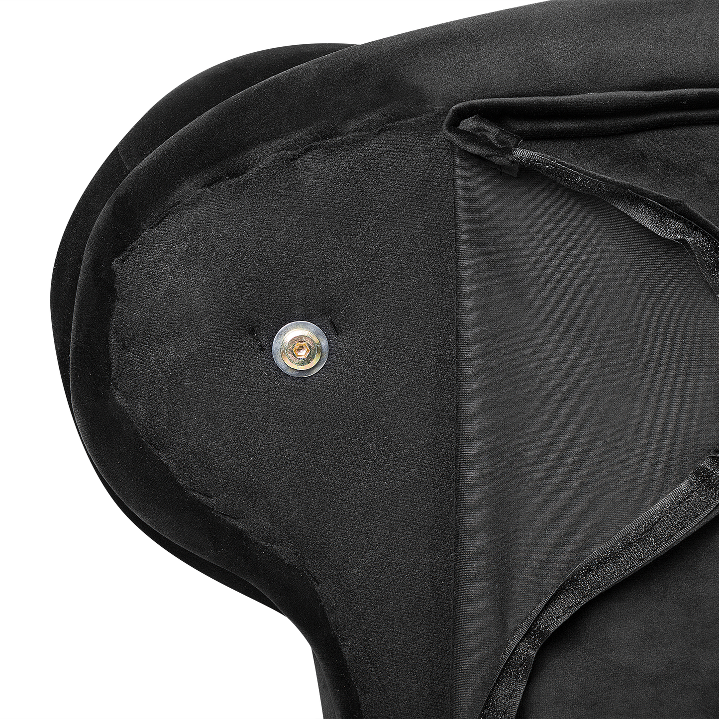 Chaiselongue Samtstoff schwarz rechtsseitig NIMES