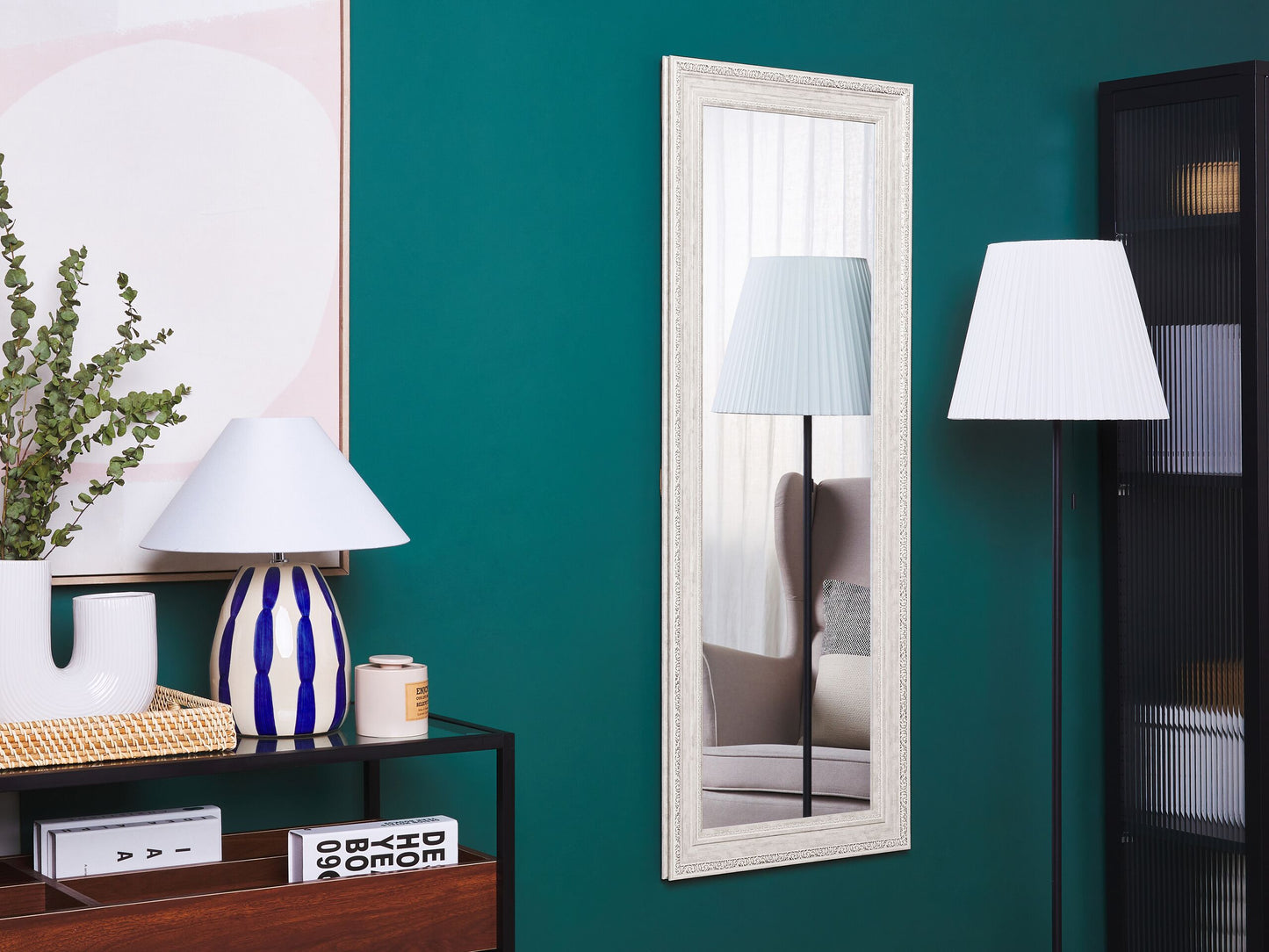 Wandspiegel VERTOU 50 cm 130 cm Creme