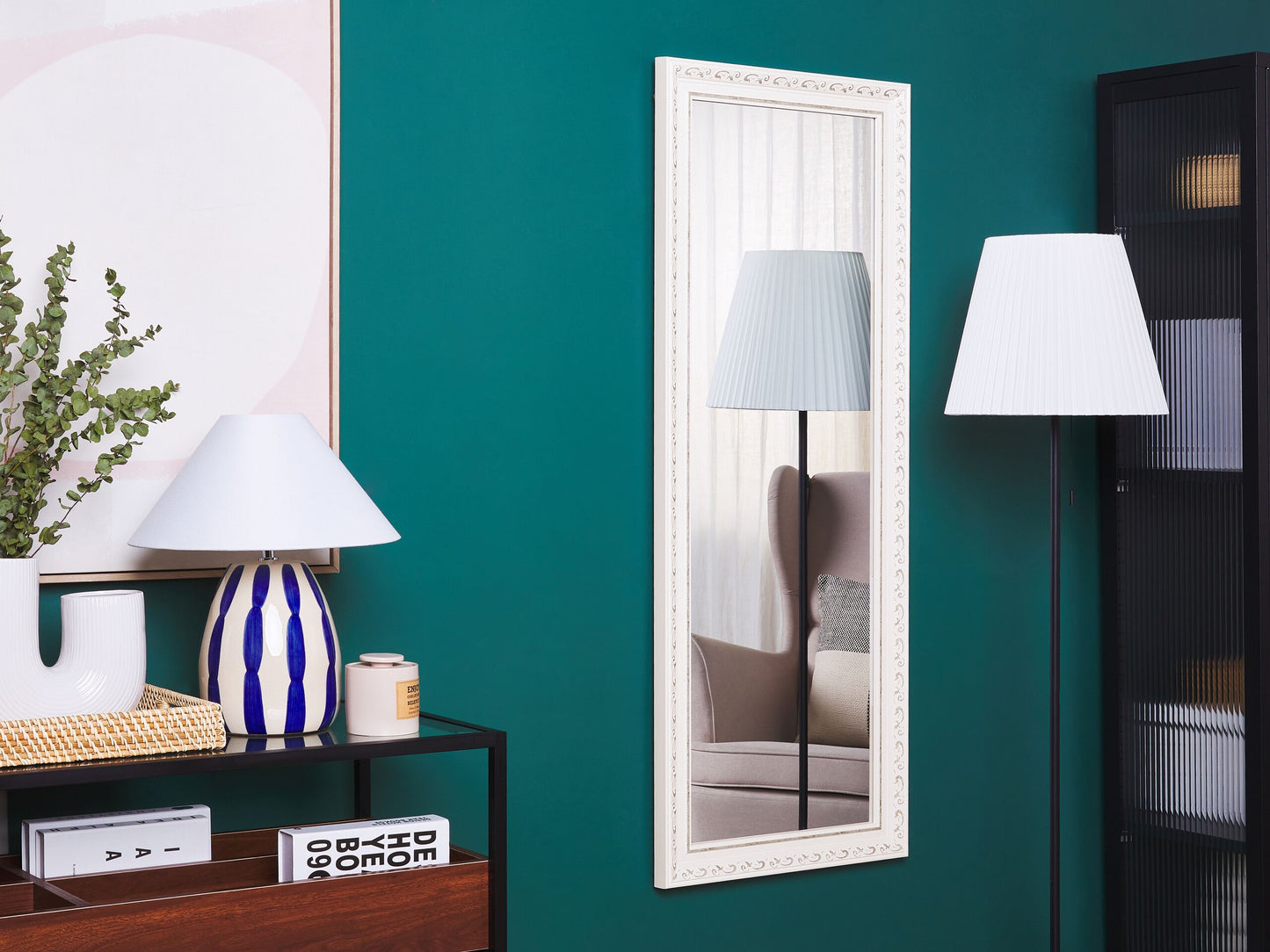 Wandspiegel MAULEON 50 cm 130 cm Creme