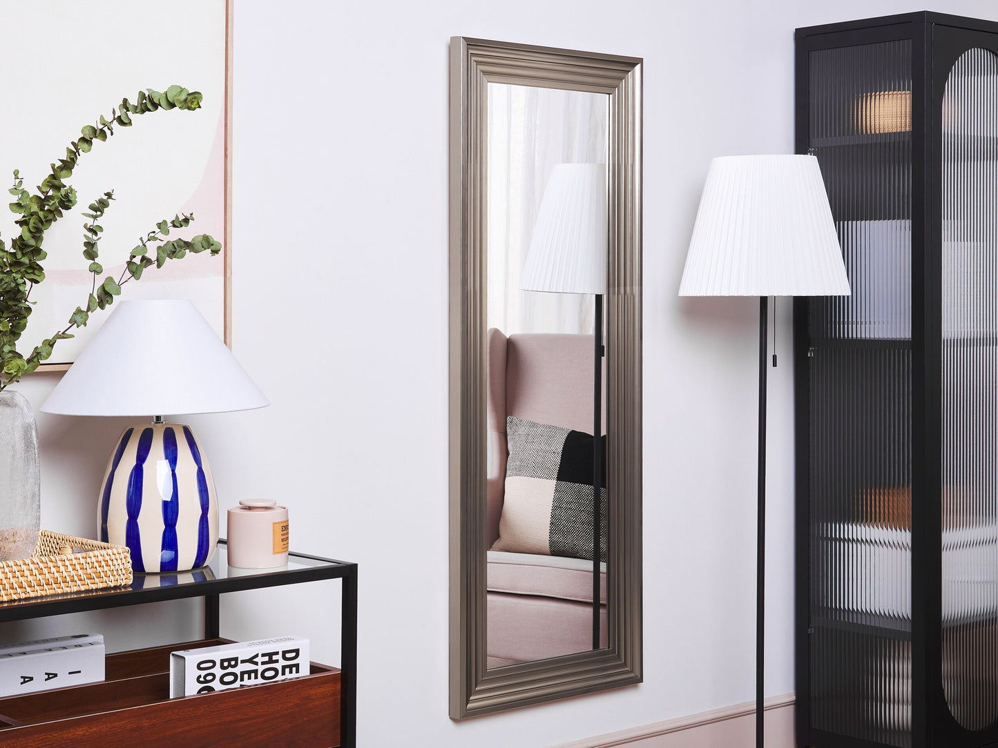 Wandspiegel CHATAIN 50 cm 130 cm Silber