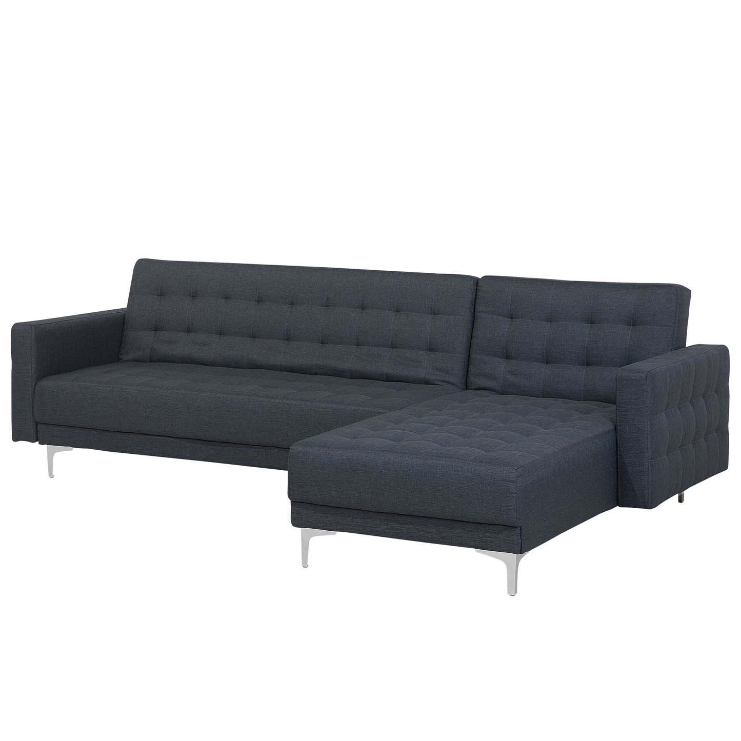 4-Sitzer Ecksofa dunkelgrau Schlaffunktion linksseitig ABERDEEN