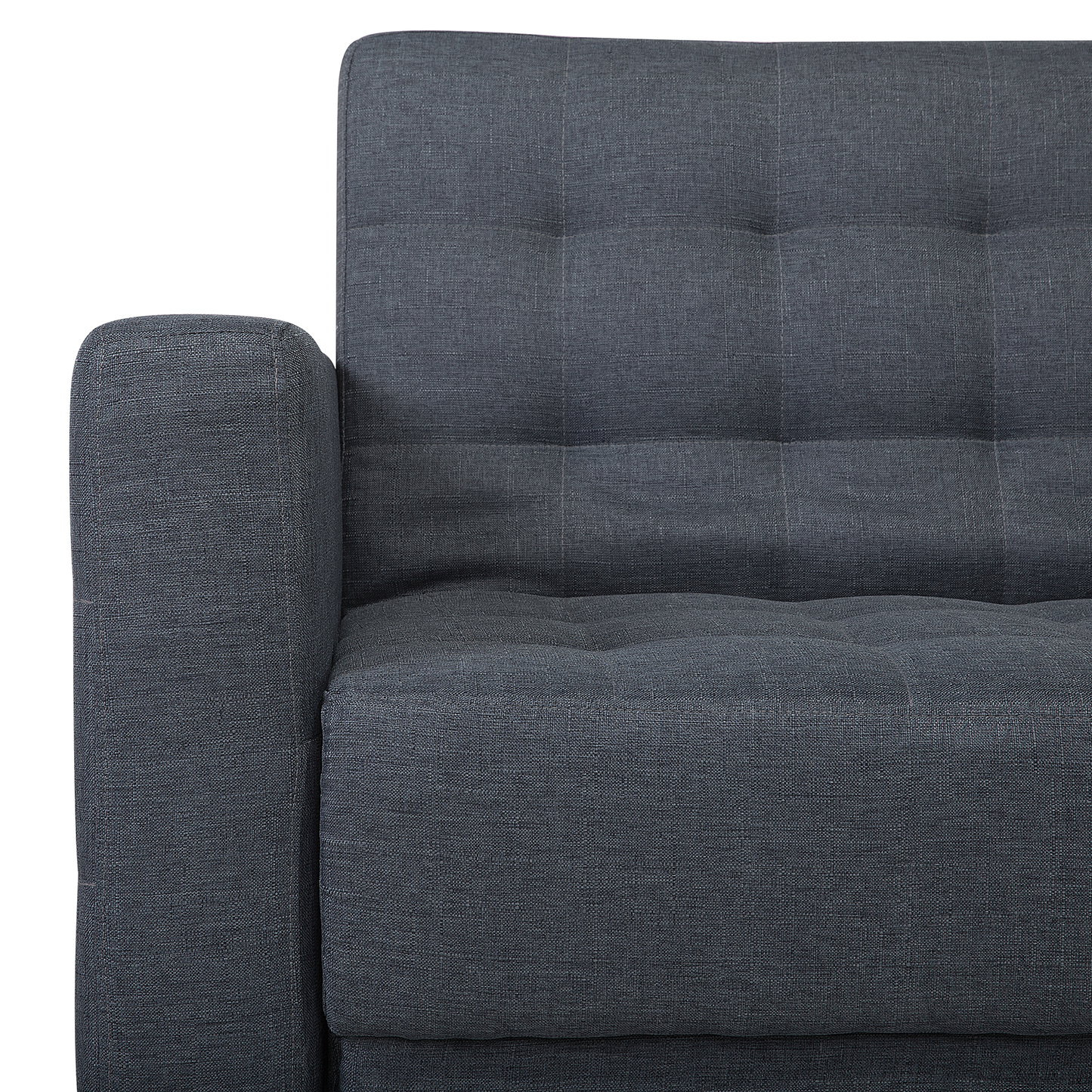 4-Sitzer Ecksofa dunkelgrau Schlaffunktion linksseitig ABERDEEN
