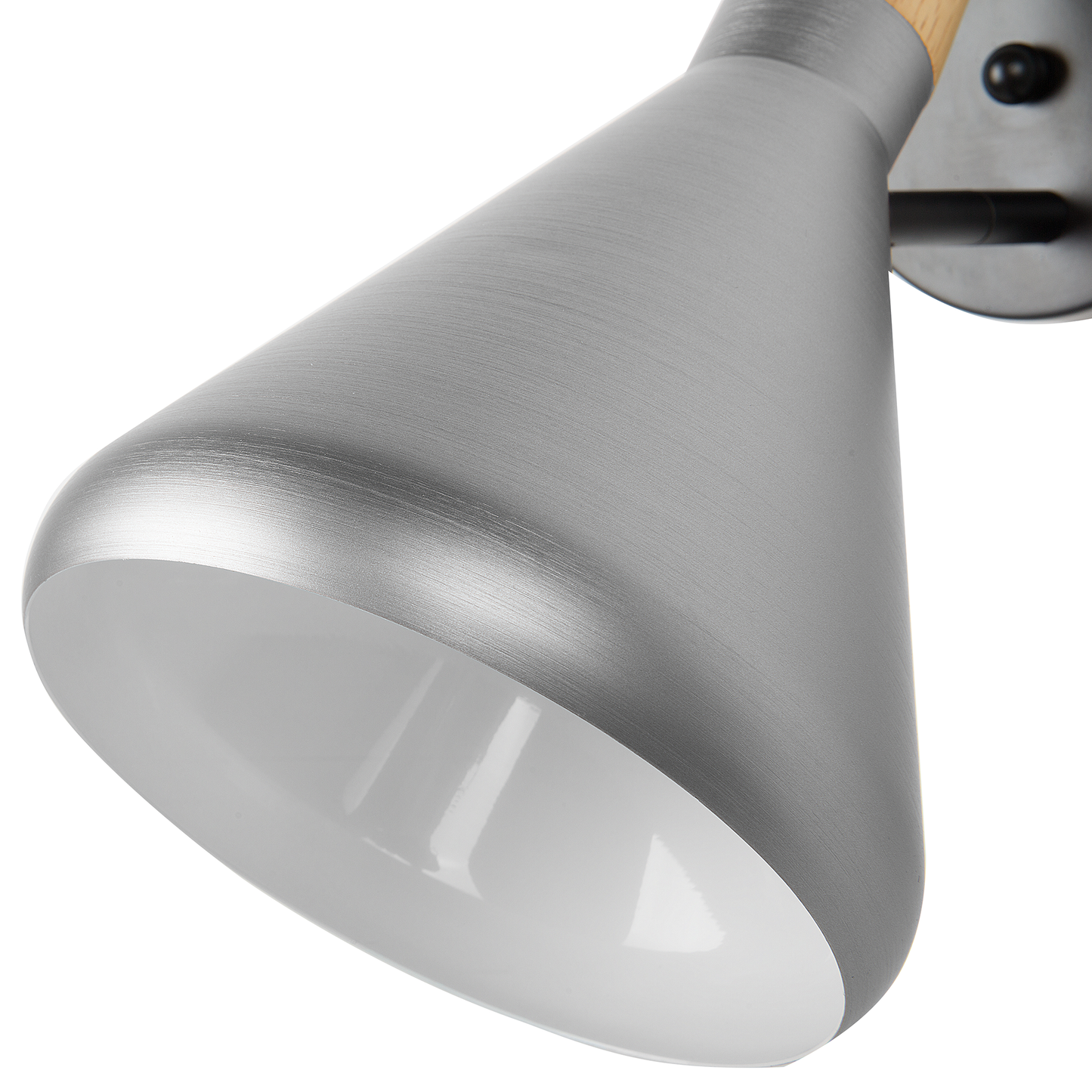 Wandleuchte silber Kegelform SCARPE
