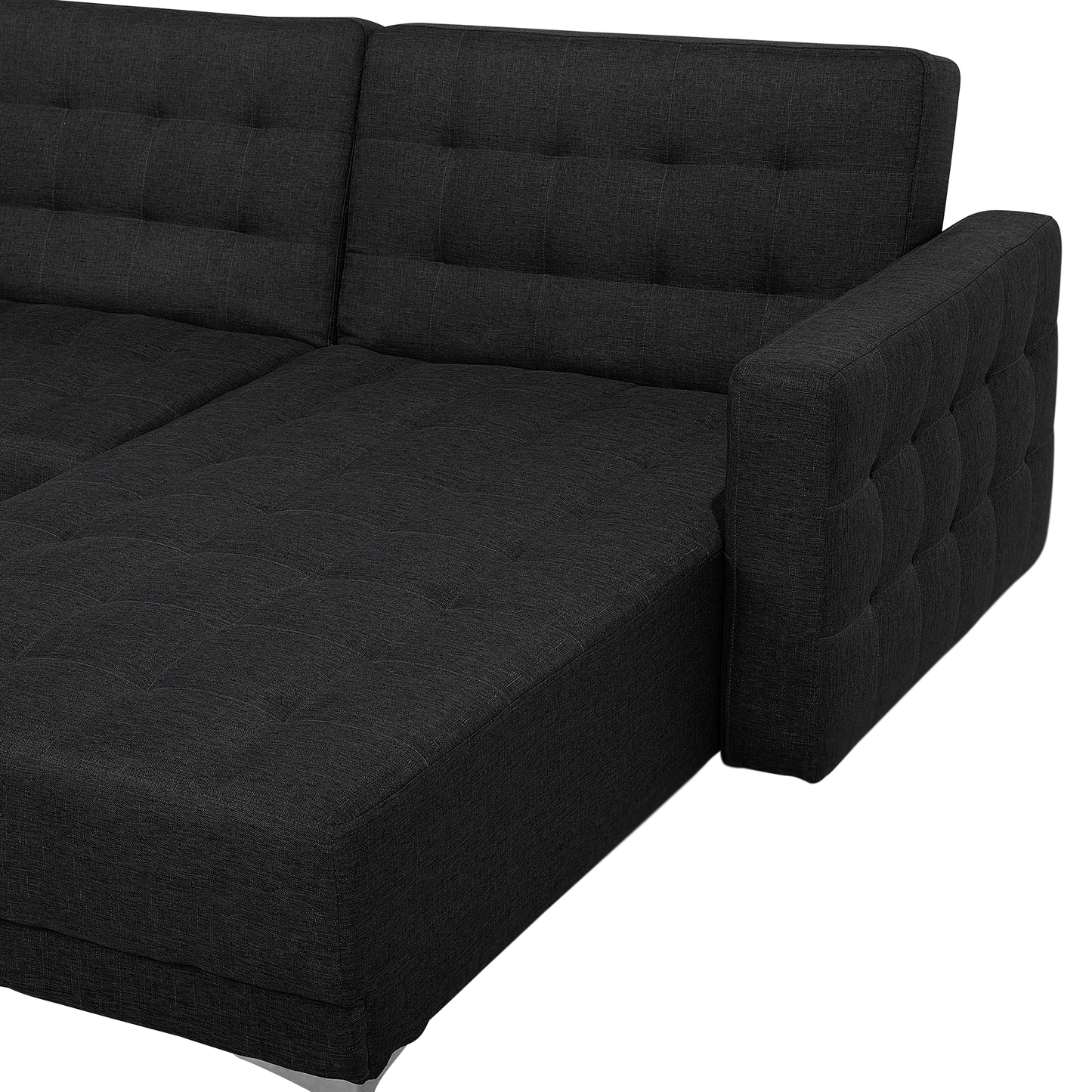 U-förmiges Sofa mit Ottomane Symmetrisch Graphitgrau ABERDEEN