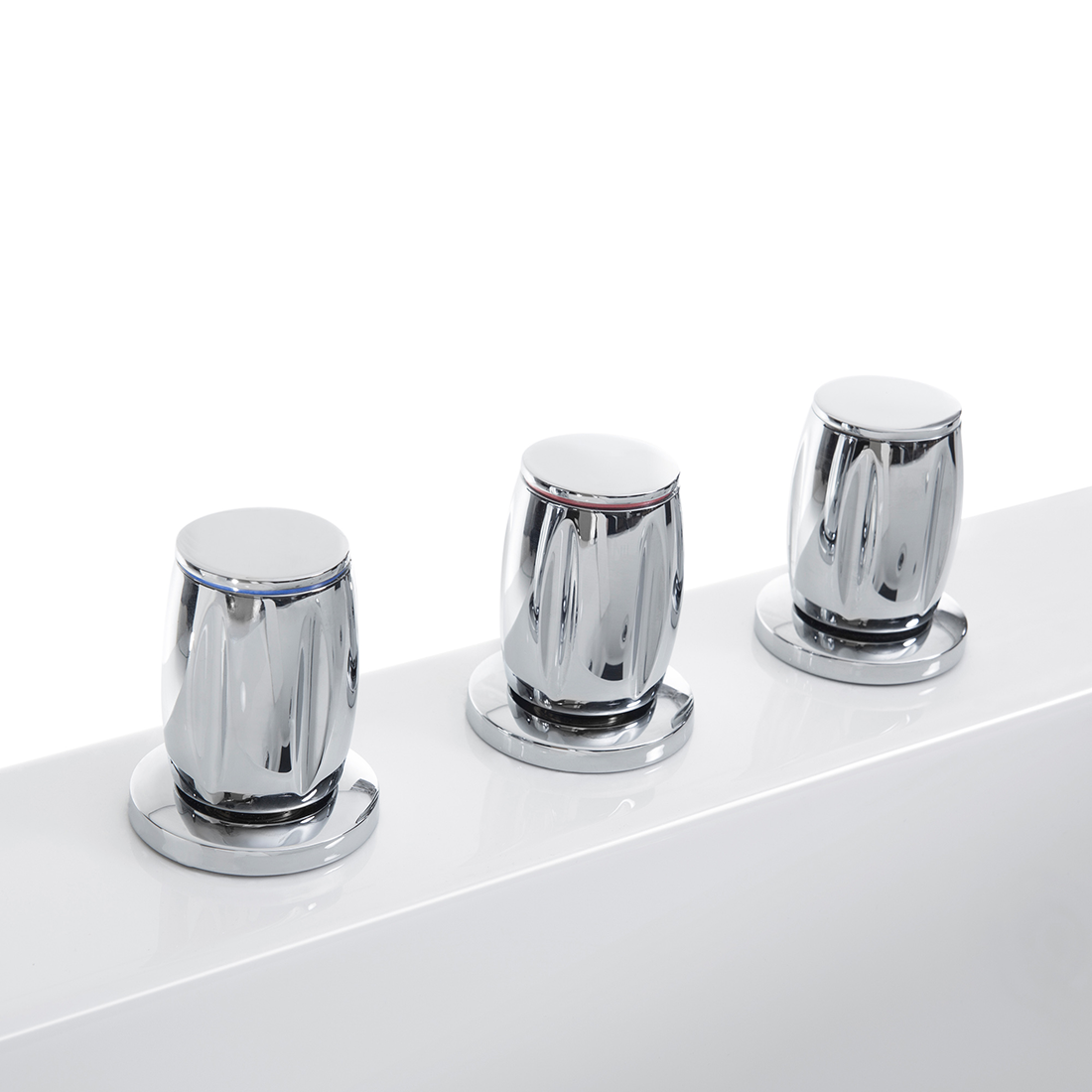 Whirlpool Badewanne weiss mit LED rechts 183 x 90 cm VARADERO