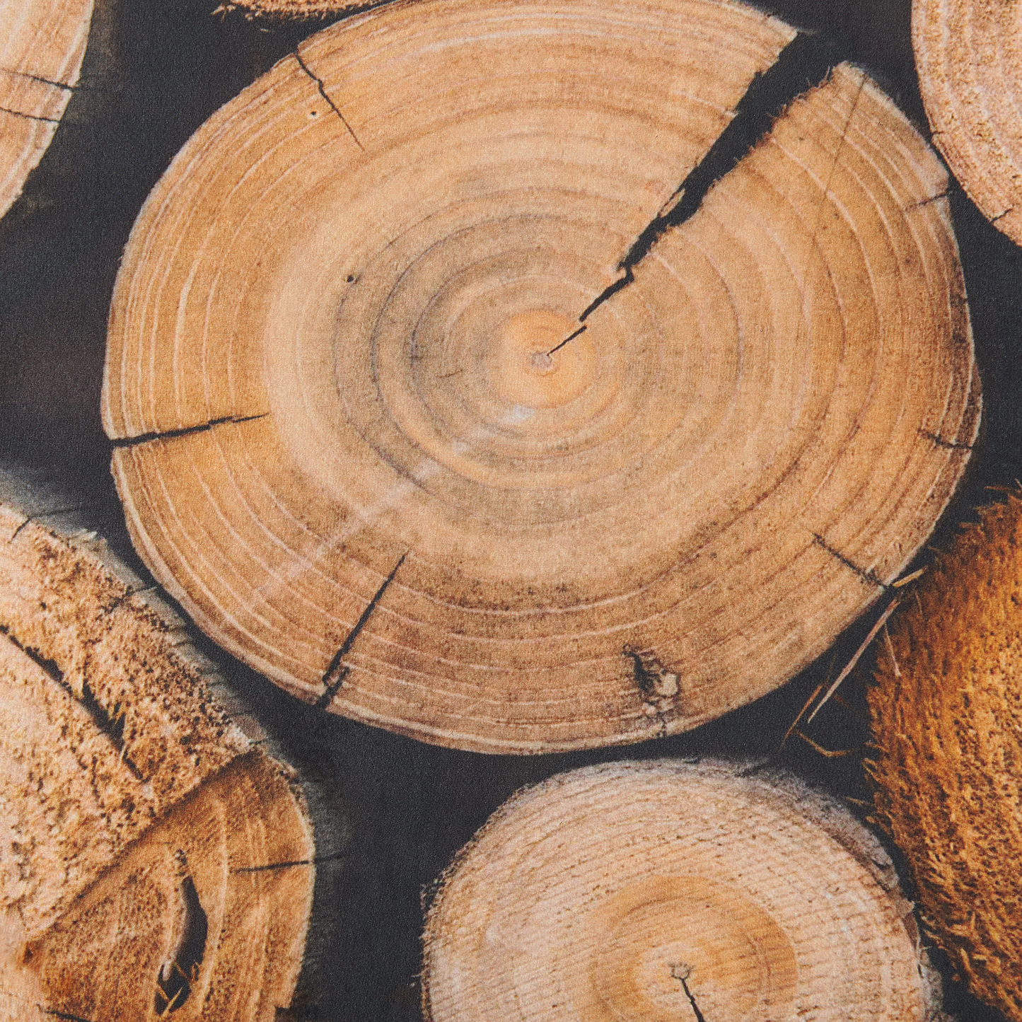 Teppich braun 80 x 150 cm Holzmuster Kurzflor KARDERE