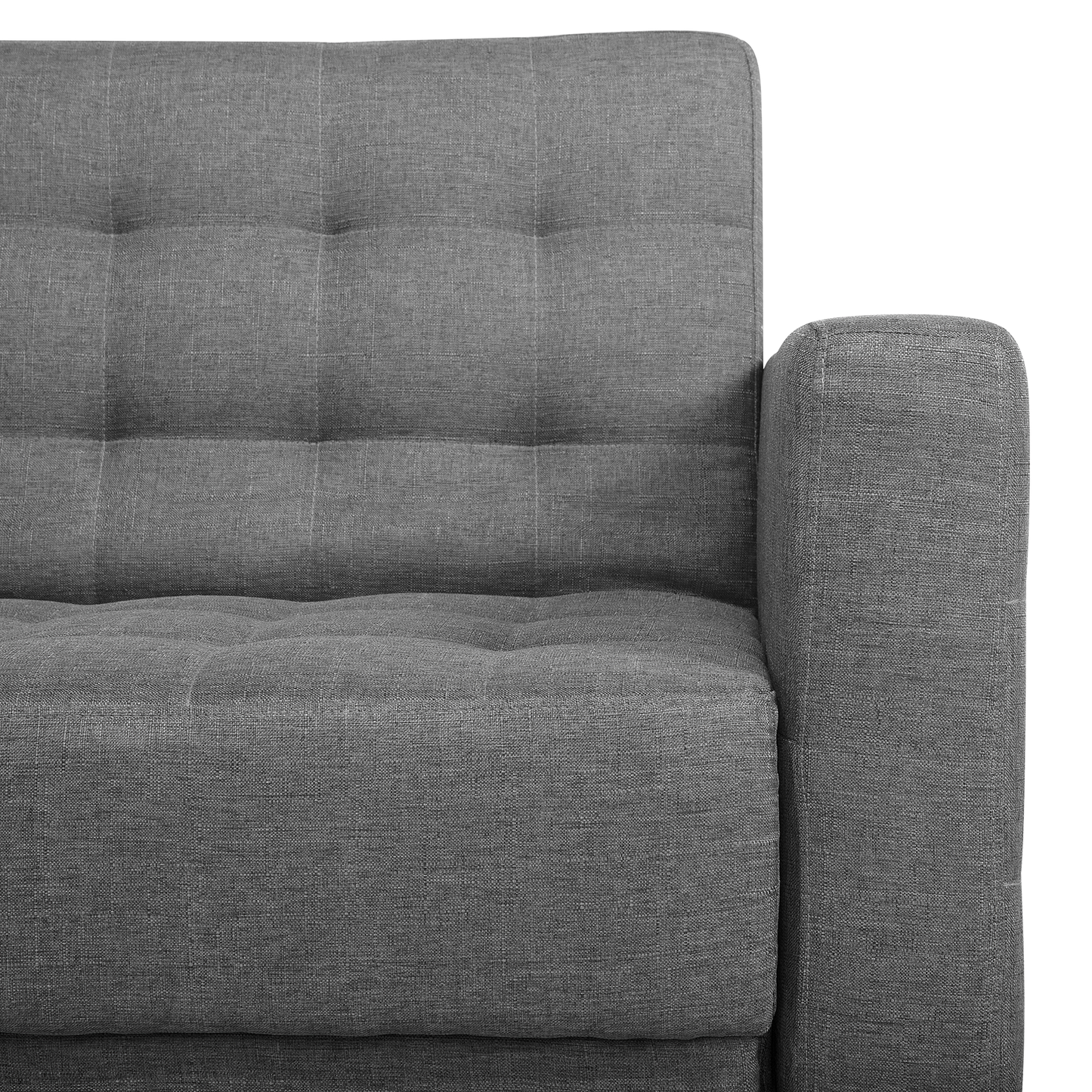 Modulsofa Polsterbezug Schlaffunktion hellgrau rechtsseitig Ottomane ABERDEEN