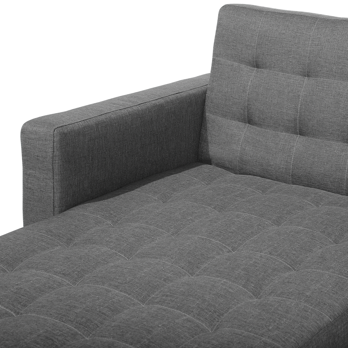 Chaiselongue Polsterbezug hellgrau / silber ABERDEEN