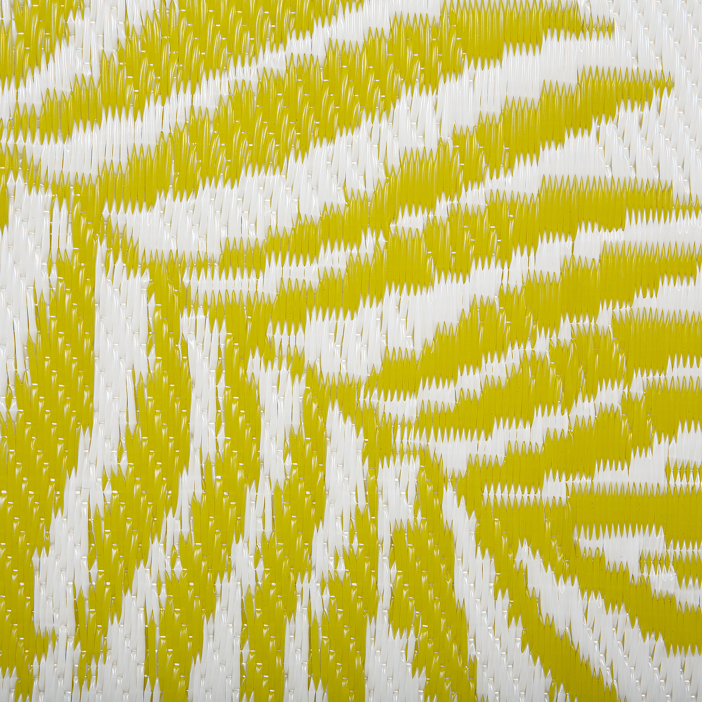 Outdoor Teppich gelb 120 x 180 cm Palmenmuster zweiseitig Kurzflor KOTA