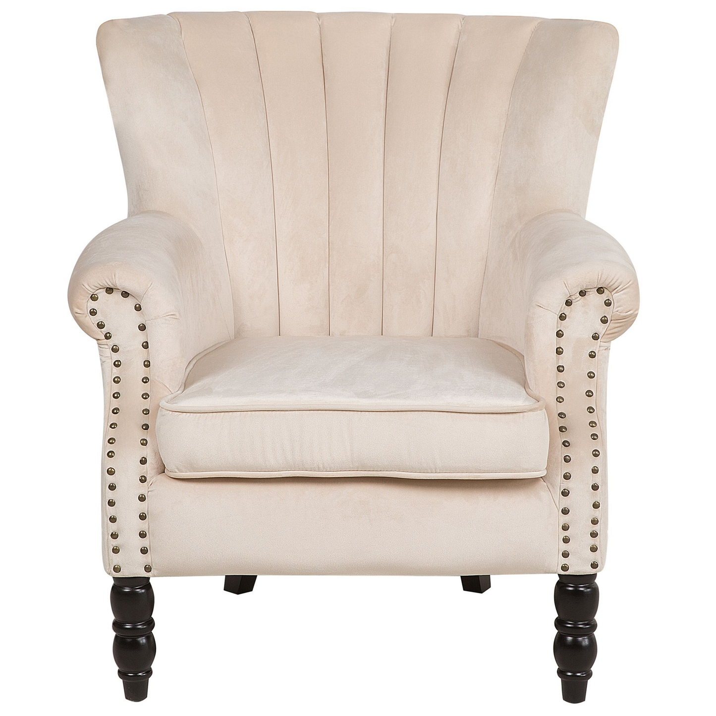 Sessel Samtstoff Helles Beige SVEDALA