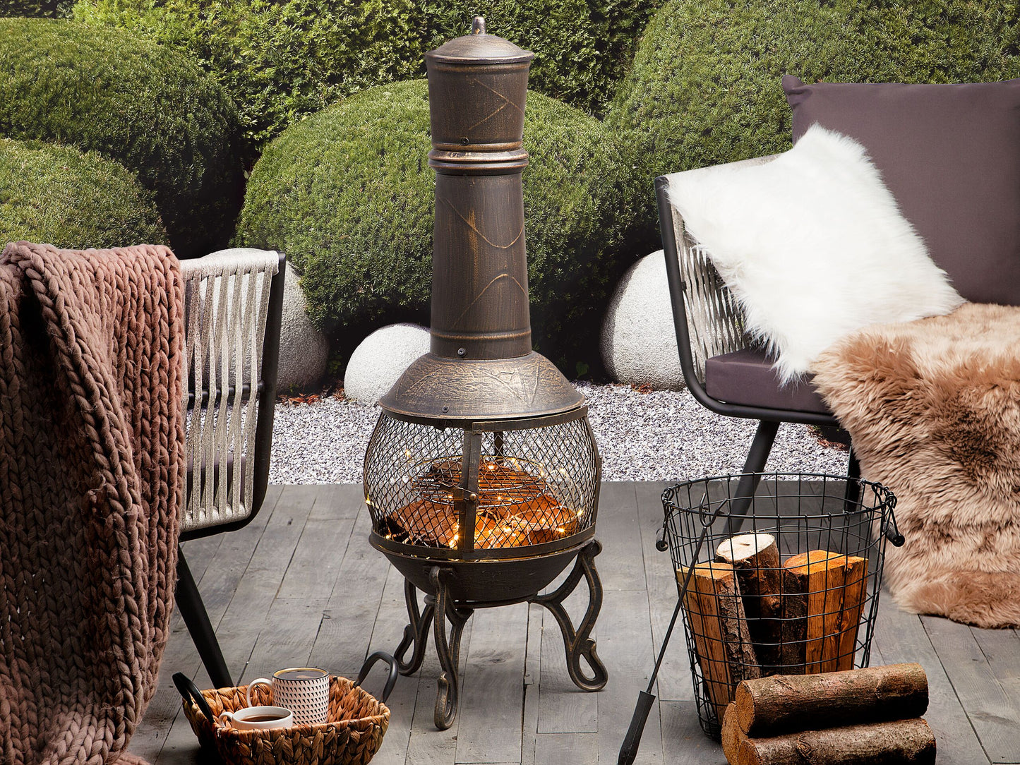 Grill-Feuerstelle TACORA Metall Schwarz