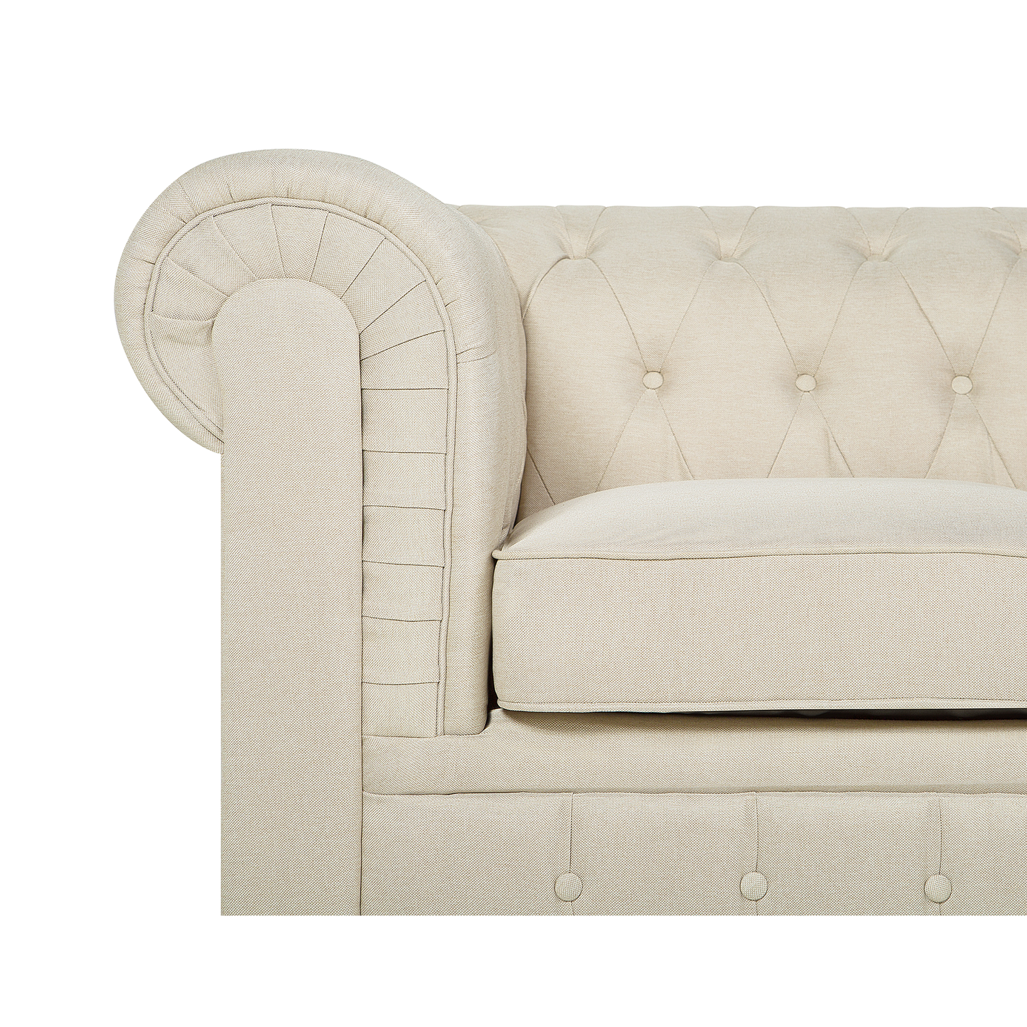 Sessel CHESTERFIELD Stoff Beige