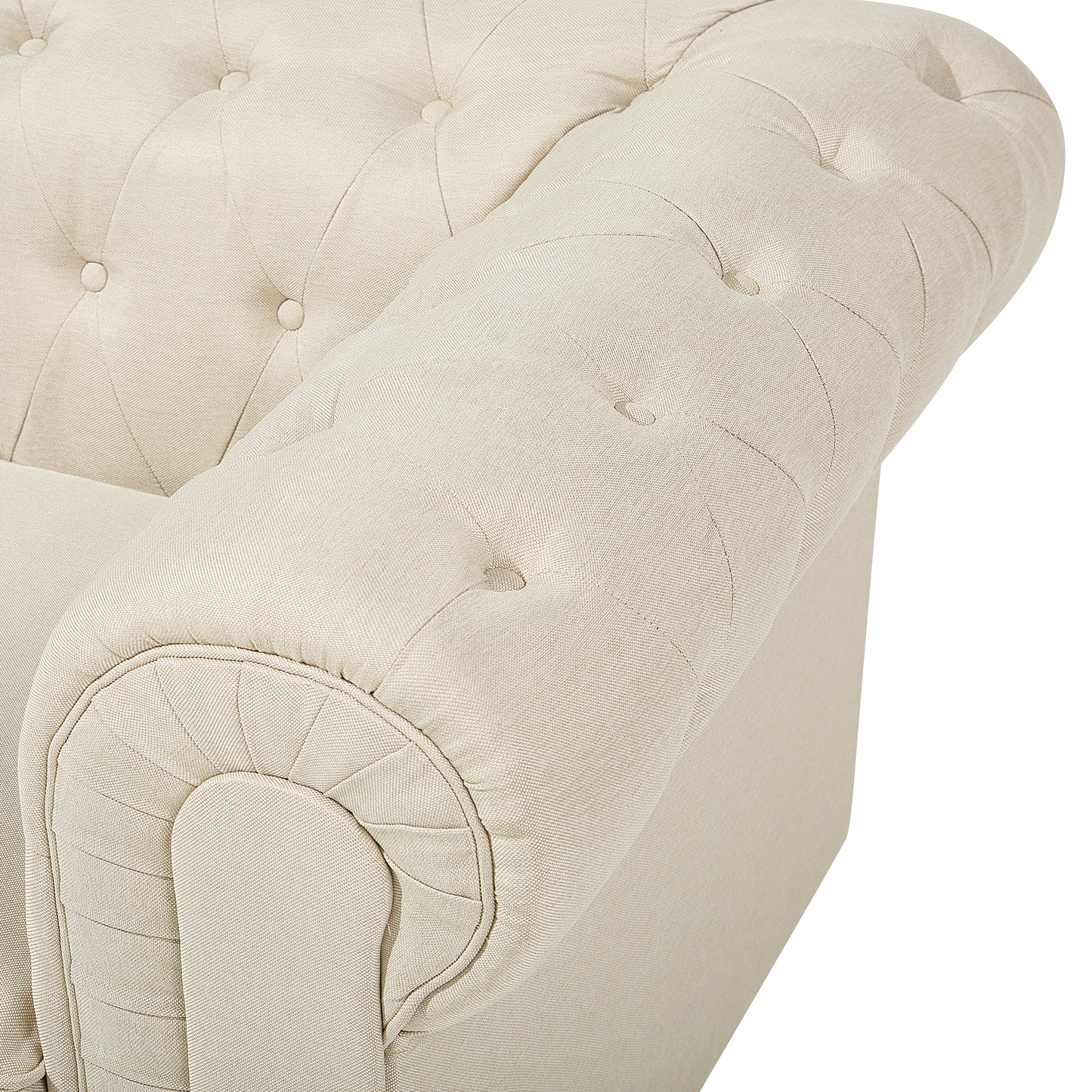 Sessel CHESTERFIELD Stoff Beige