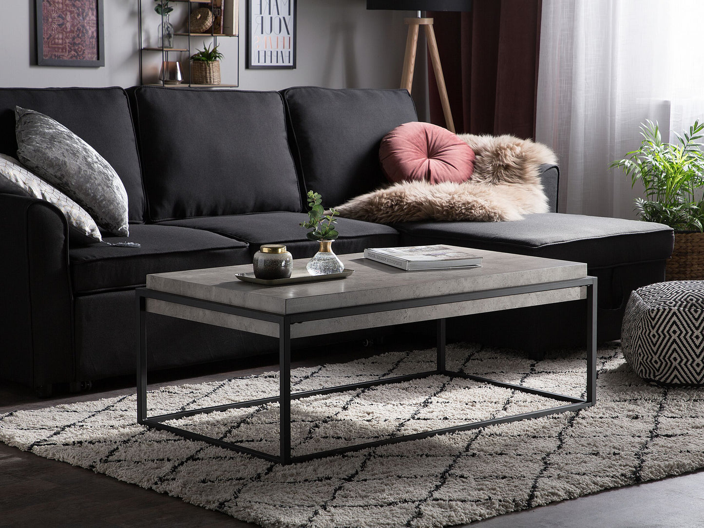 Couchtisch grau rechteckig ALTOS