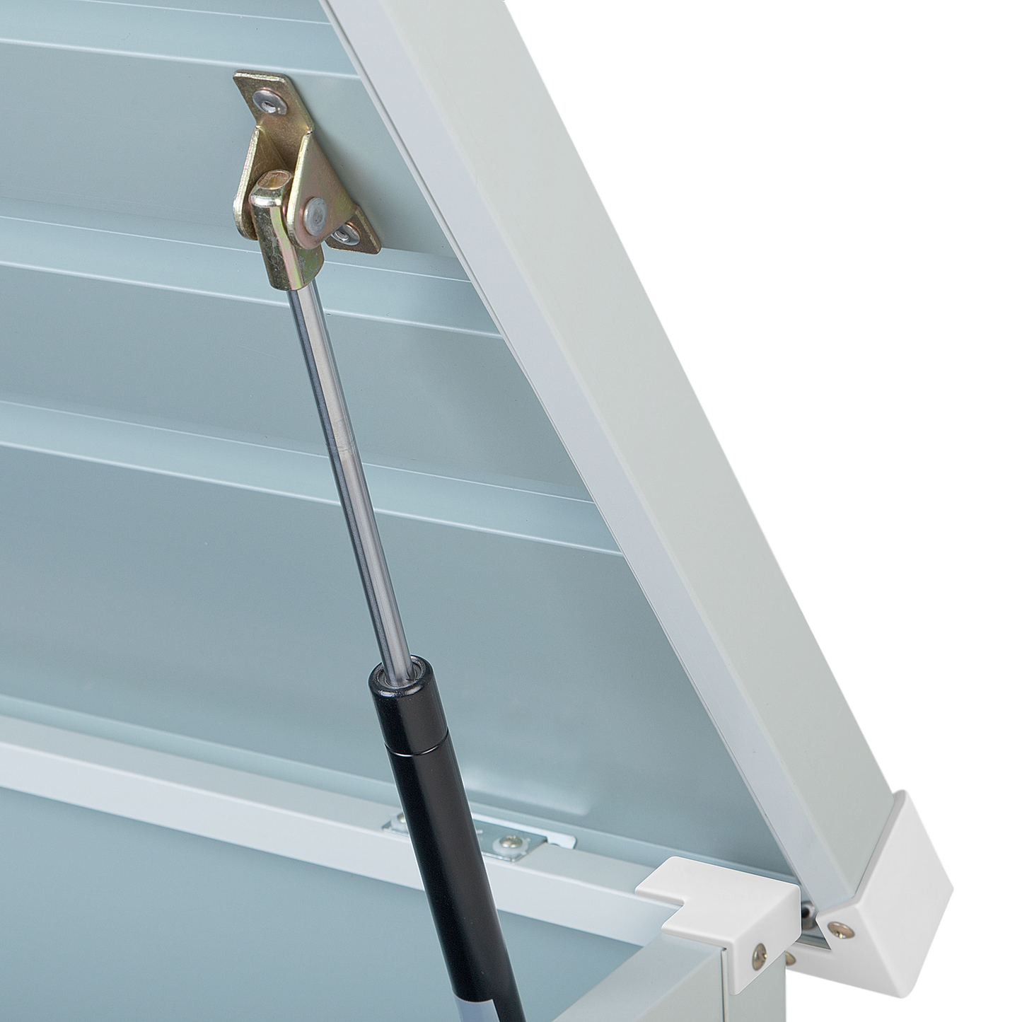 Aufbewahrungsbox CEBROSA Metall 132 cm 62 cm Hellgrau