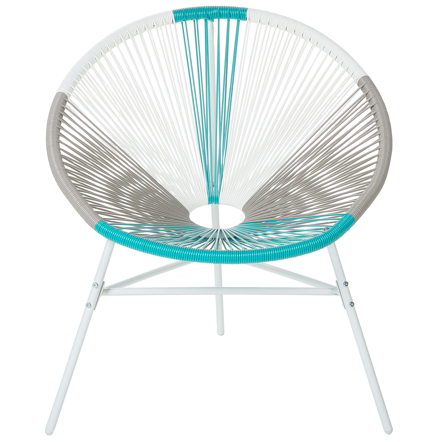 Gartenstuhl 2er Set ACAPULCO Polyrattan Weiss