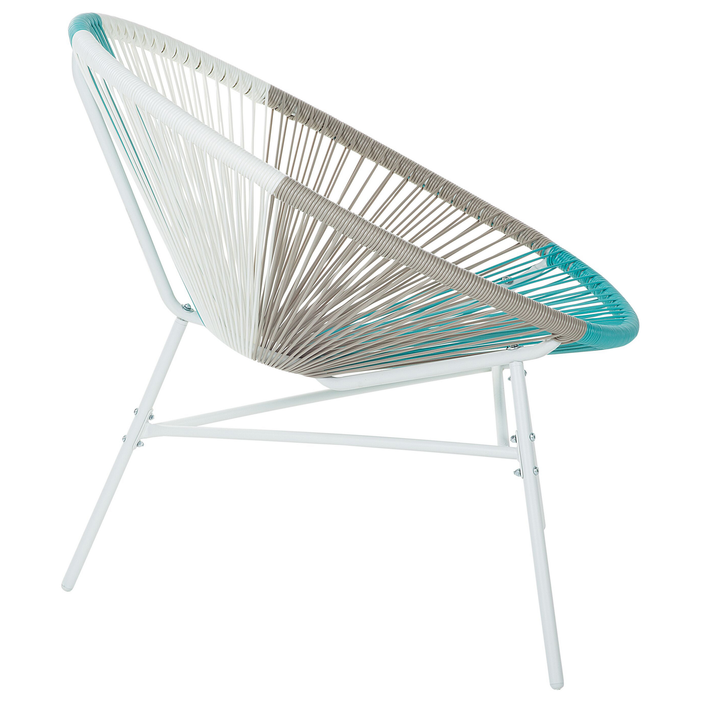 Gartenstuhl 2er Set ACAPULCO Polyrattan Weiss