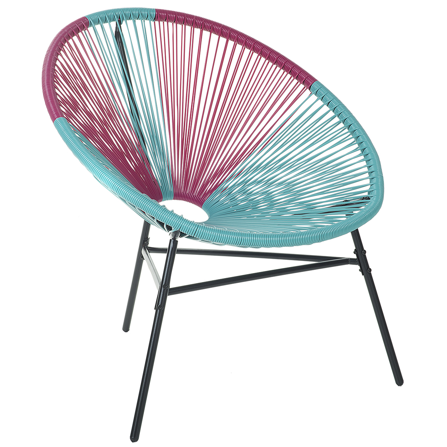 Gartenstuhl 2er Set ACAPULCO Polyrattan Türkis