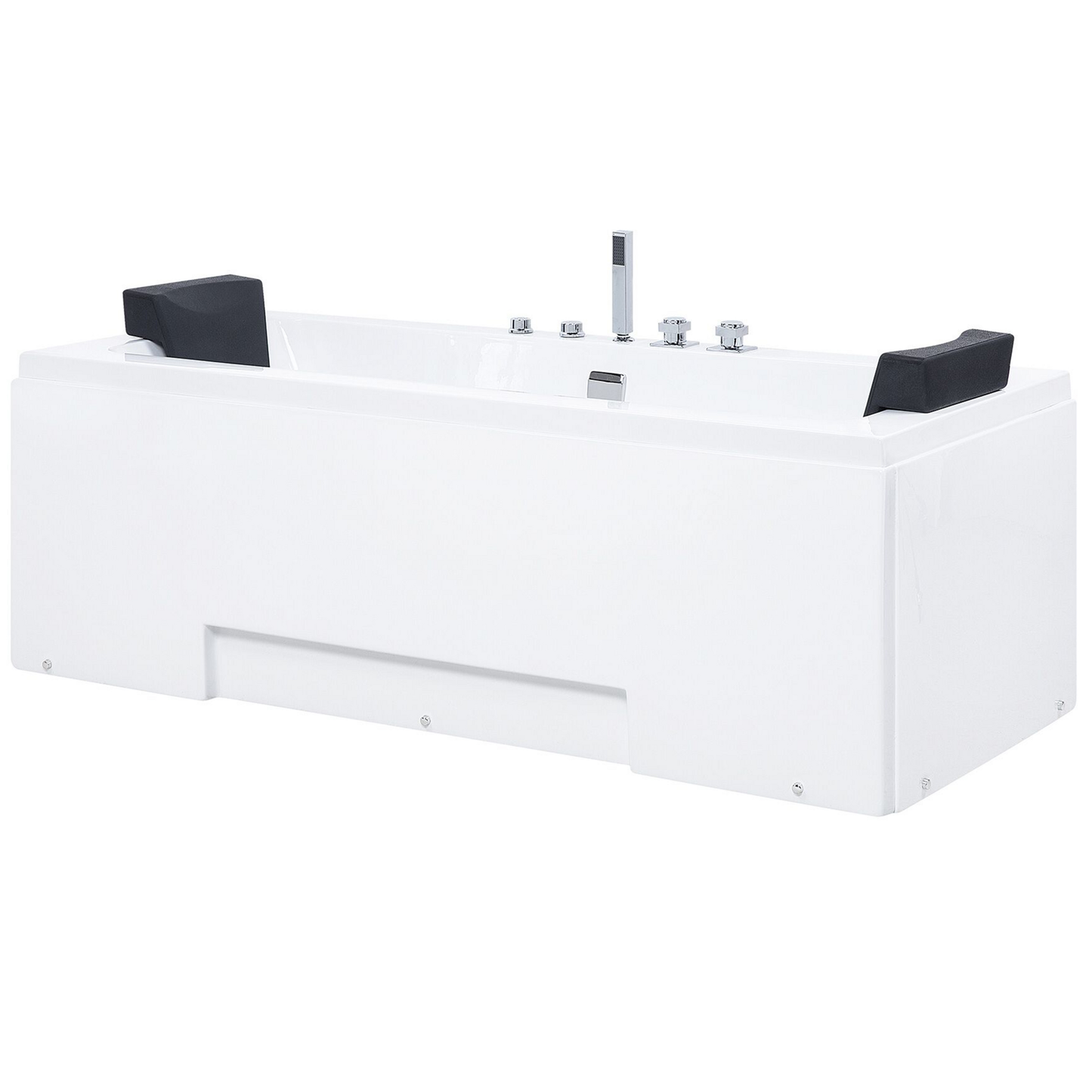 Whirlpool Badewanne mit LED weiss rechteckig 170 x 75 cm GALLEY