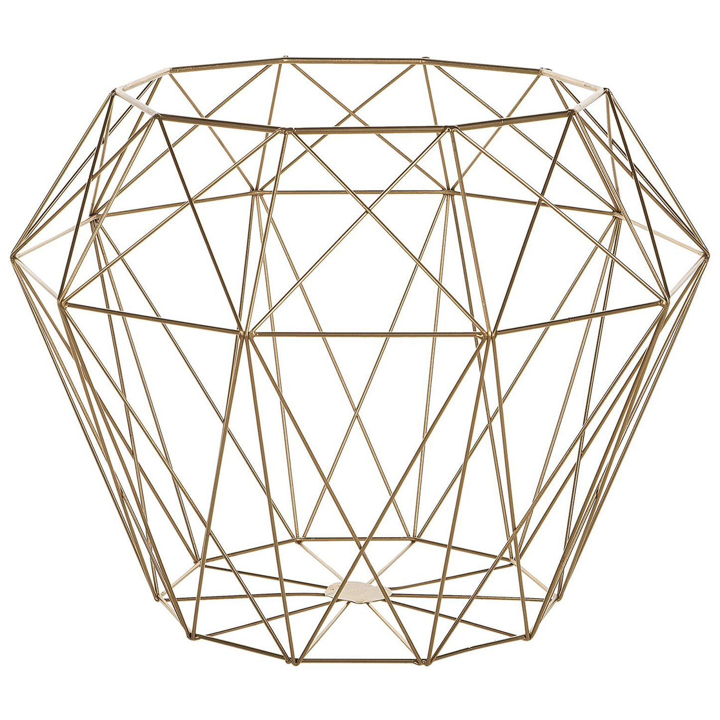 Beistelltisch heller Holzfarbton / gold Zehneck ELIDA