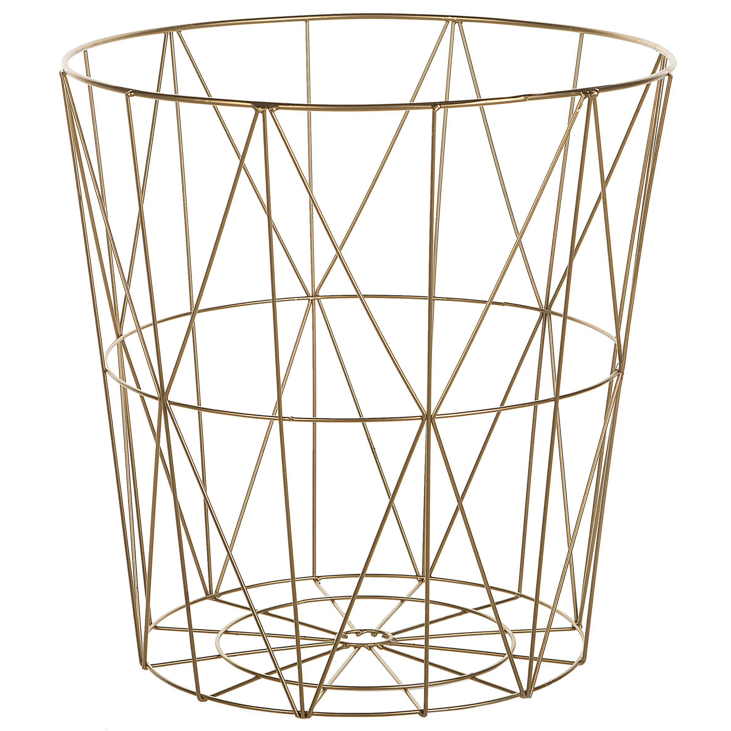 Beistelltisch gold / heller Holzfarbton ⌀ 40 cm LANARK