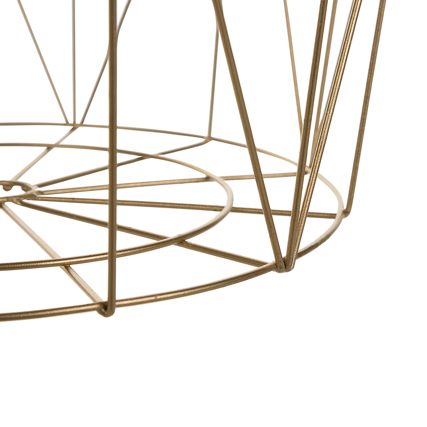 Beistelltisch gold / heller Holzfarbton ⌀ 40 cm LANARK