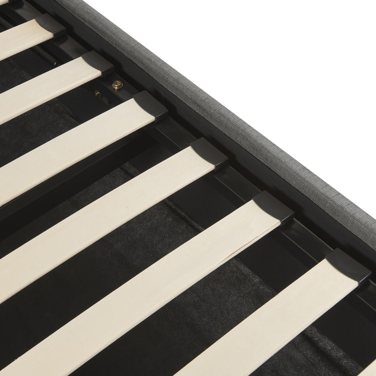 Bett mit Stauraum Stoff DINAN 160 x 200 cm Dunkelgrau