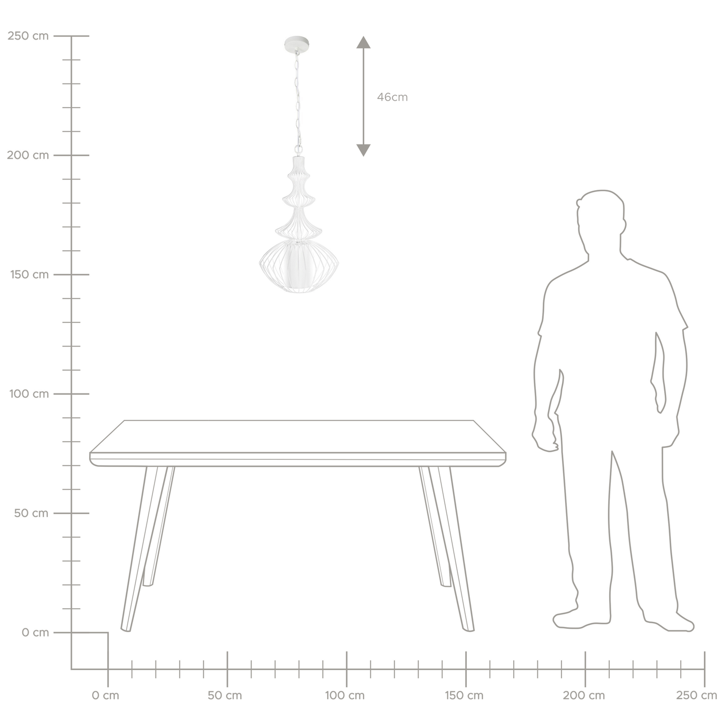 Hängelampe KOLVA Metall Weiss