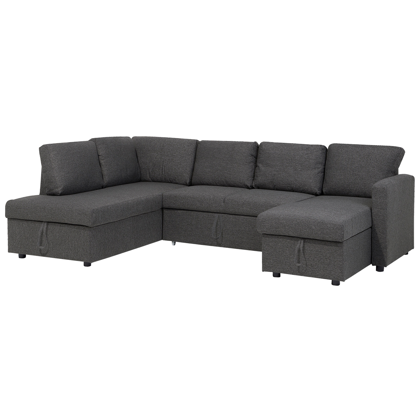 Schlafsofa U-förmig dunkelgrau KARRABO