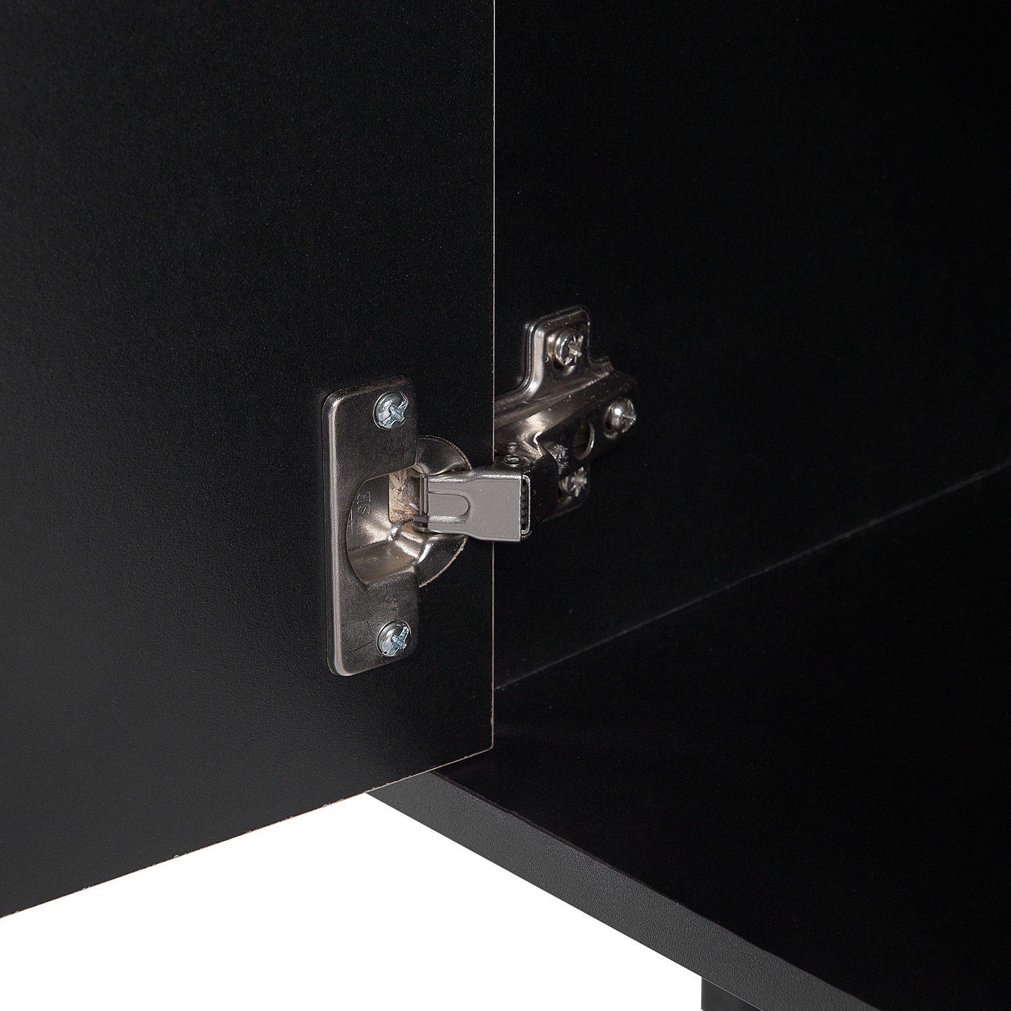 Sideboard mit 2 Türen BLACKPOOL 75 cm Braun / Schwarz