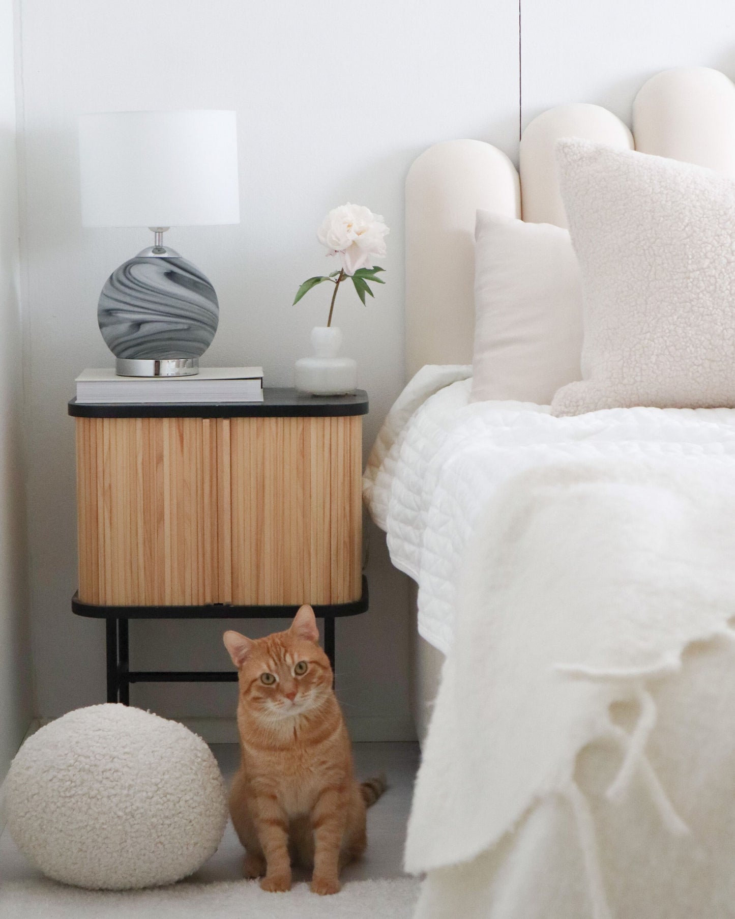 Tischleuchte UELE Metall Hellgrau