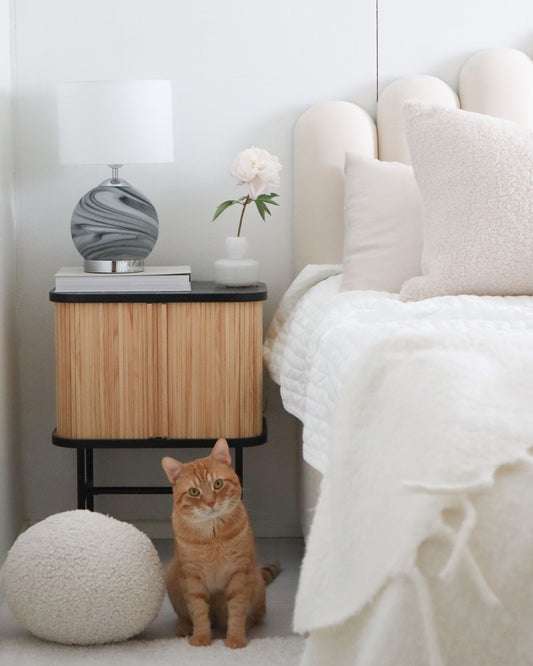 Tischleuchte UELE Metall Hellgrau