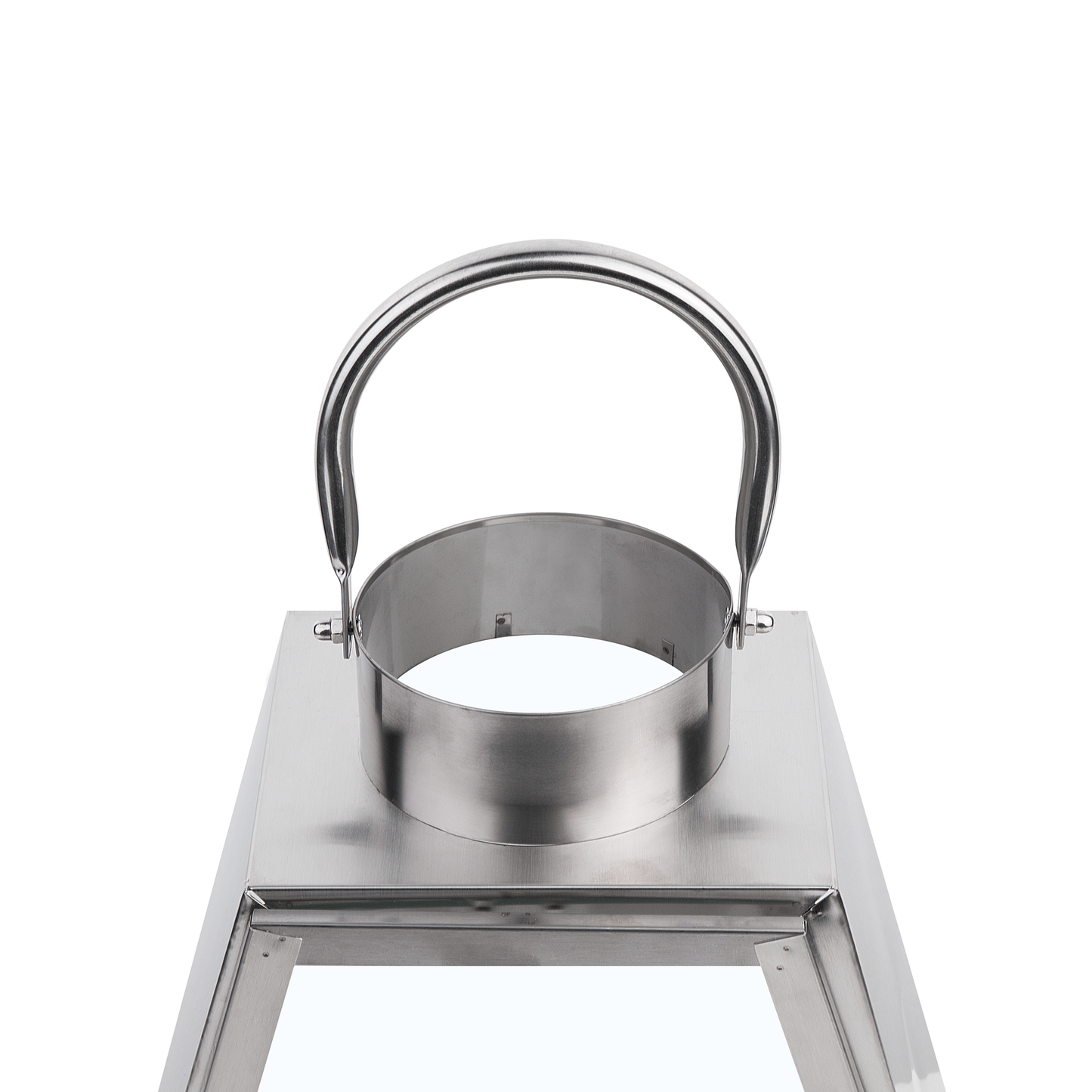 Laterne CORSICA Edelstahl 46 cm Silber