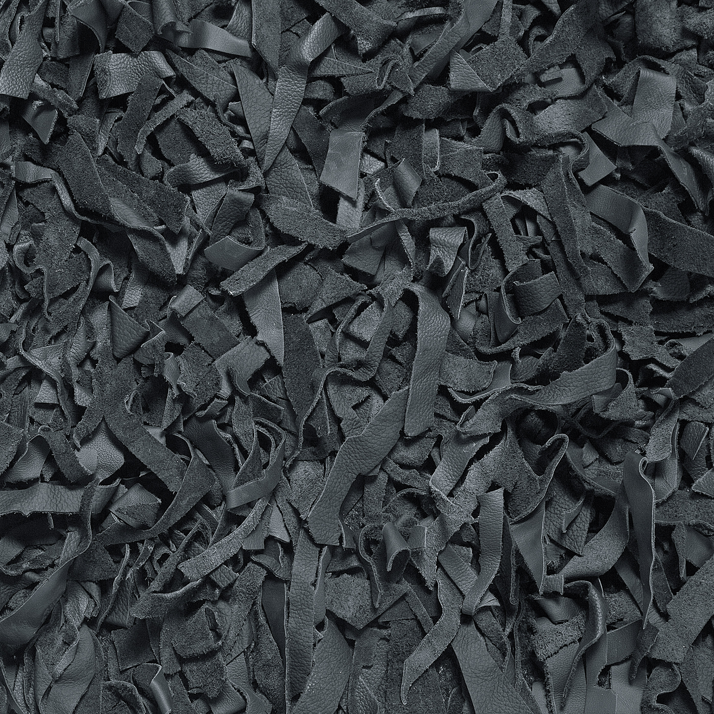 Teppich Leder schwarz 140 x 200 cm Shaggy MUT