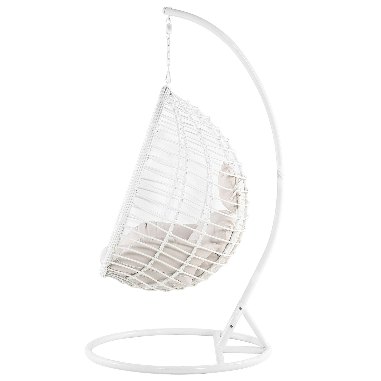 Hängesessel mit Gestell FANO Polyrattan Weiss