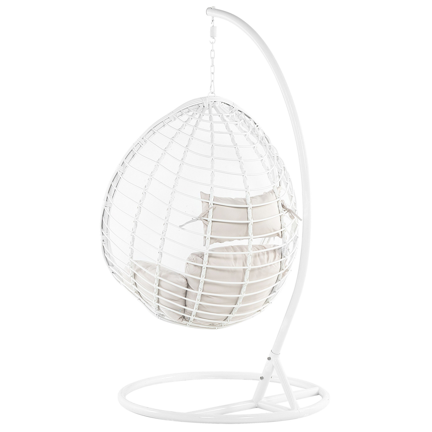 Hängesessel mit Gestell FANO Polyrattan Weiss