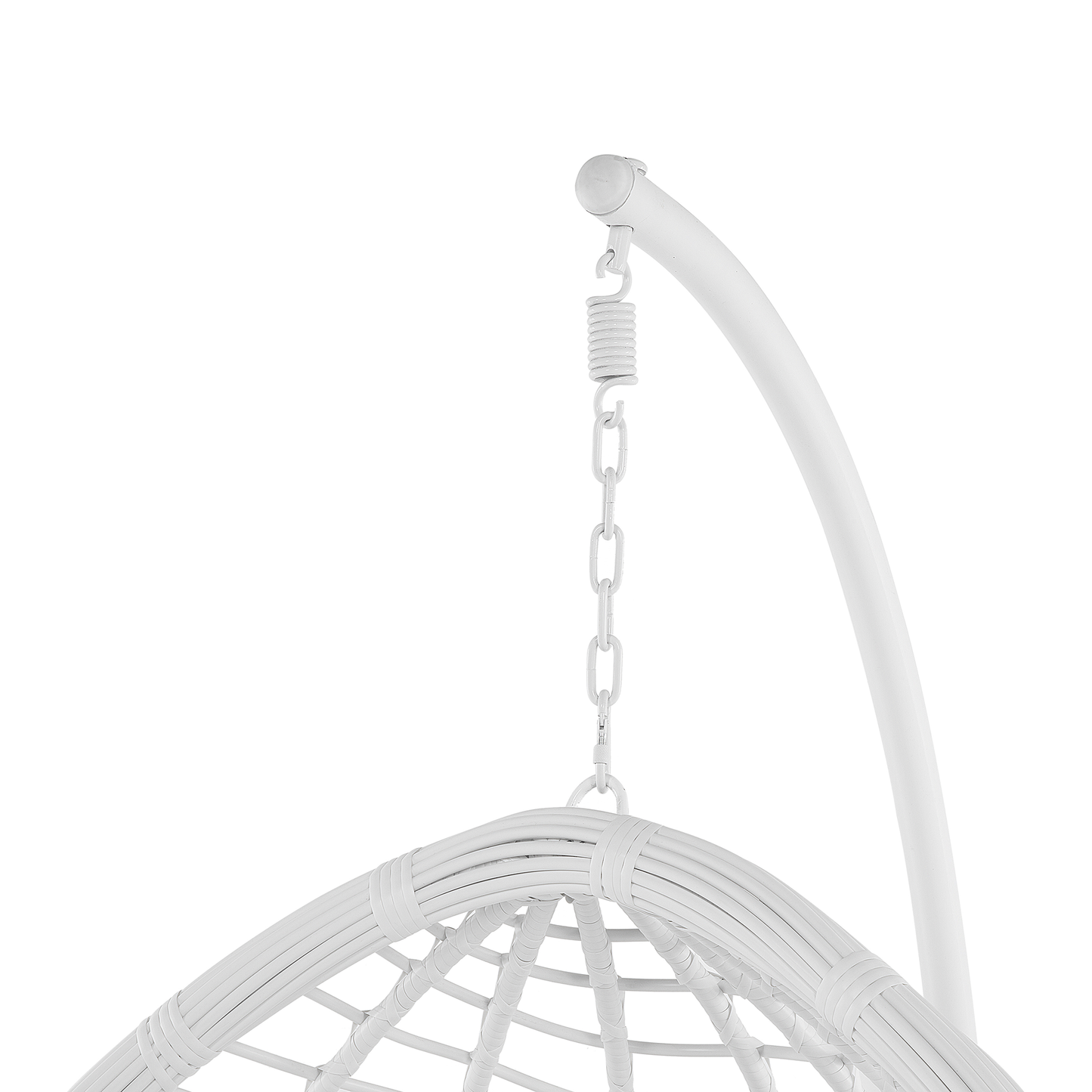 Hängesessel mit Gestell FANO Polyrattan Weiss