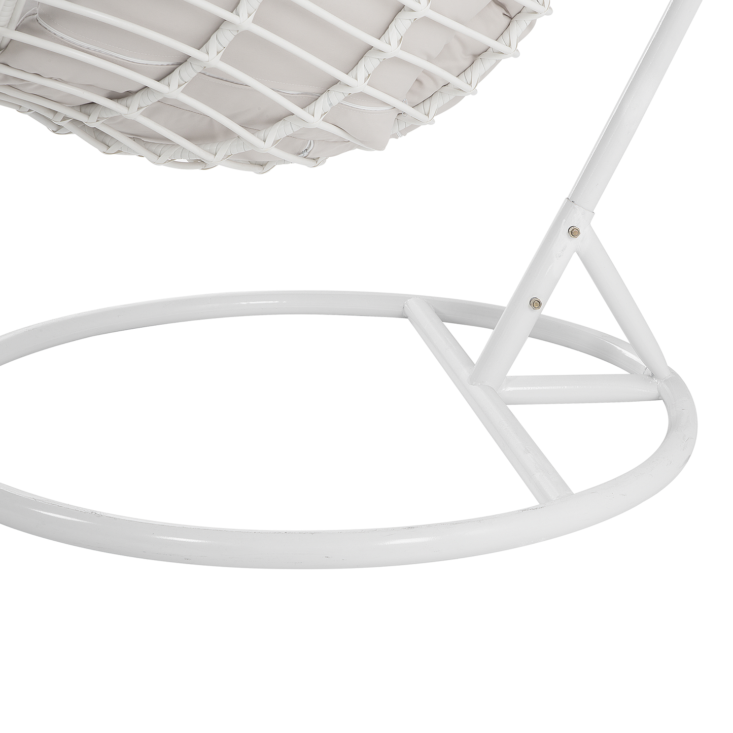 Hängesessel mit Gestell FANO Polyrattan Weiss