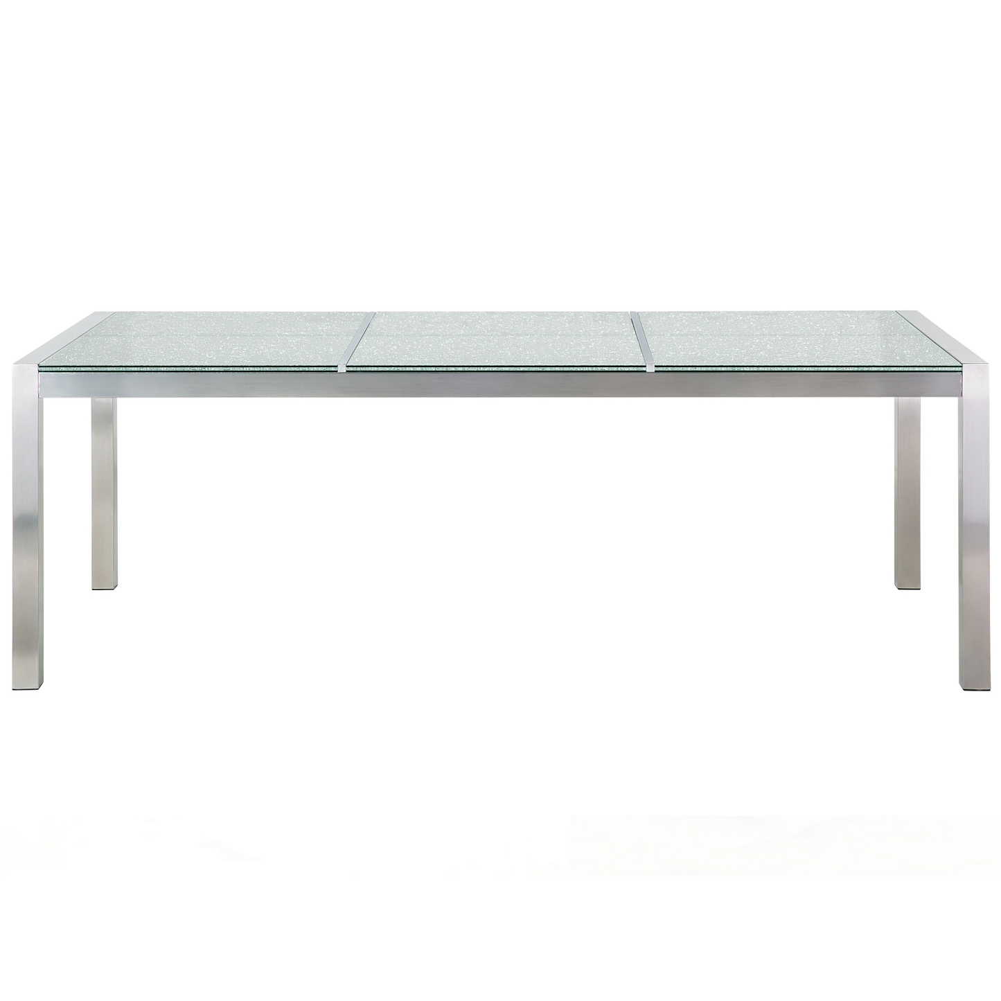 Gartentisch Set Glas Weiss GROSSETO