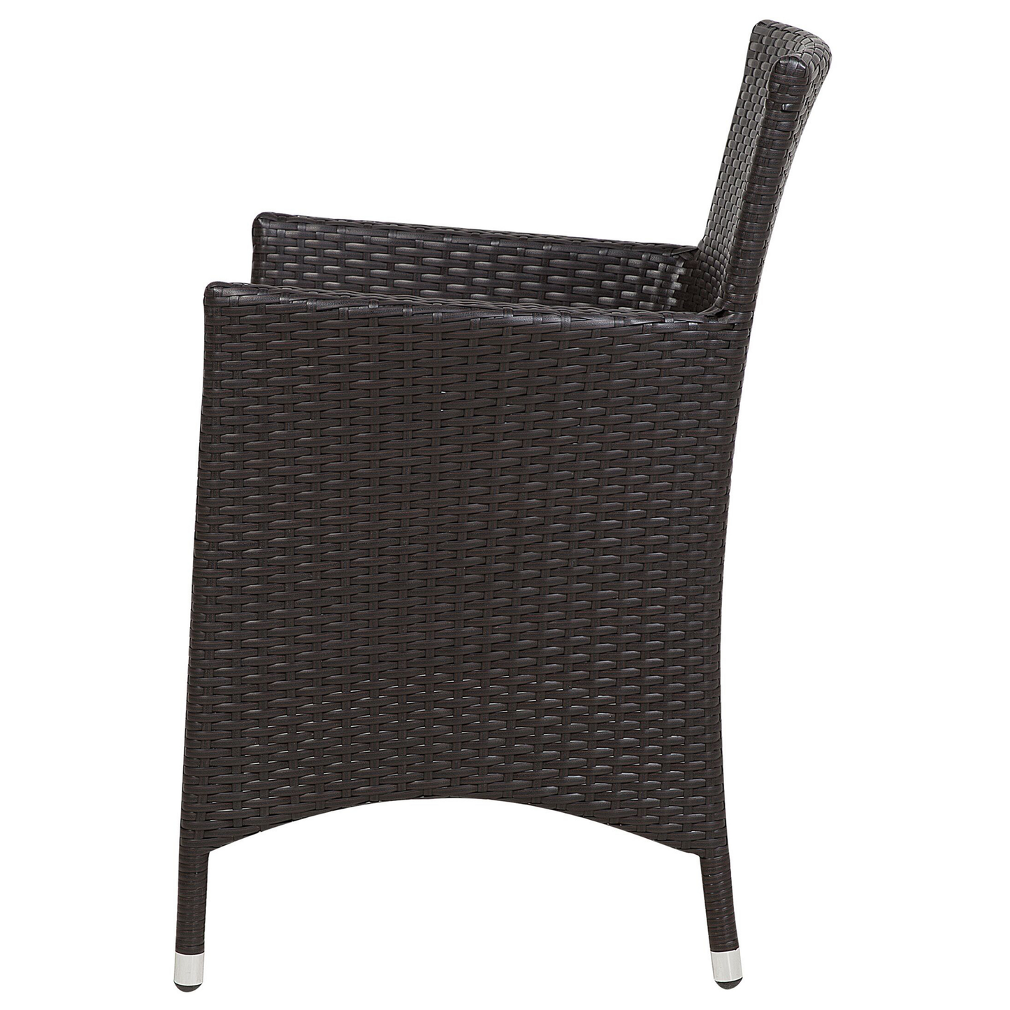 Set mit 2 Stühlen und Sitzkissen ITALY Polyrattan Dunkelbraun