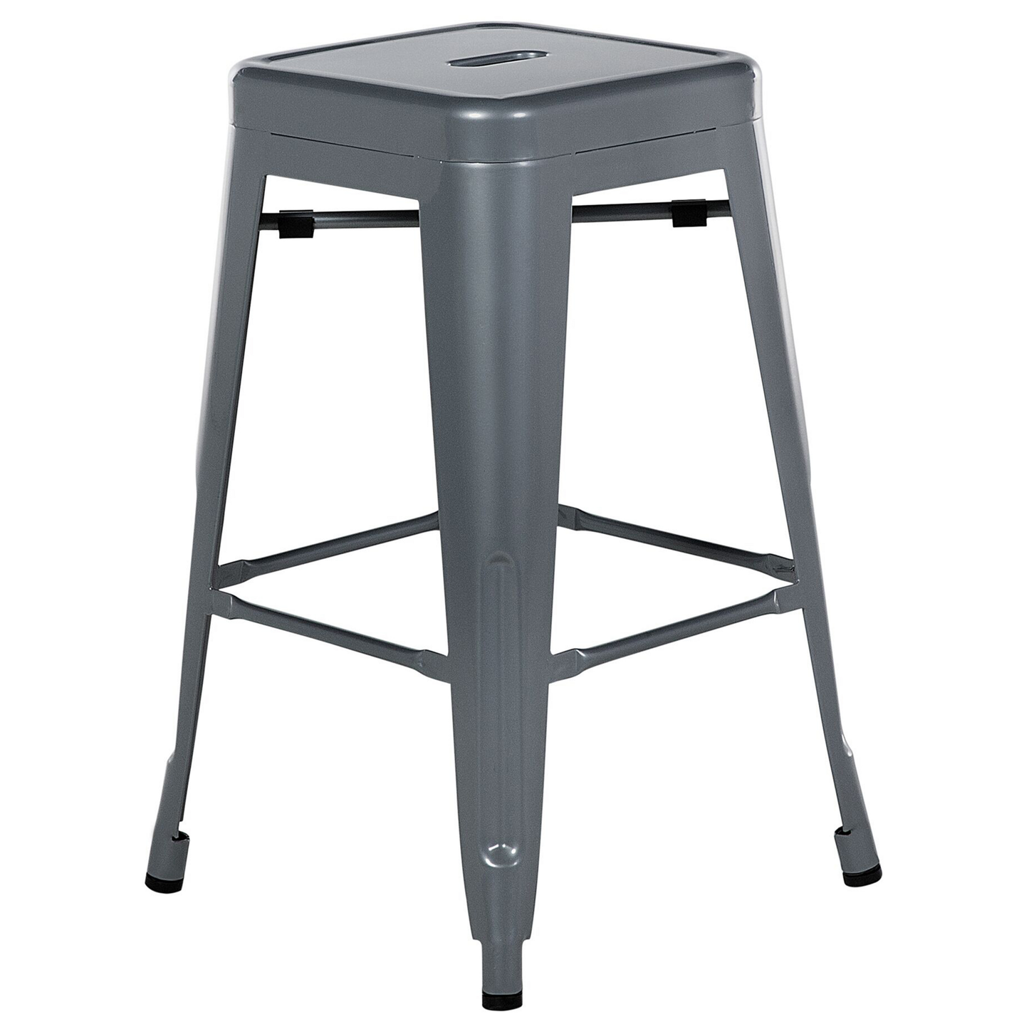 Set mit 2 Barhockern CABRILLO Metall Grau