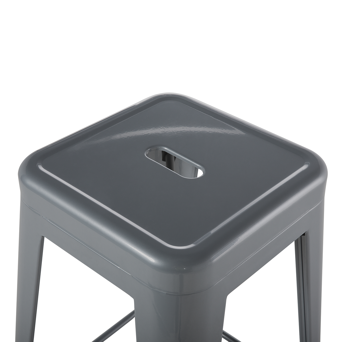 Set mit 2 Barhockern CABRILLO Metall Grau