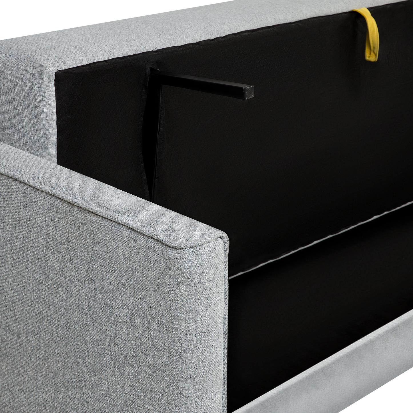 3-Sitzer Schlafsofa hellgrau mit Stauraum EKSJO