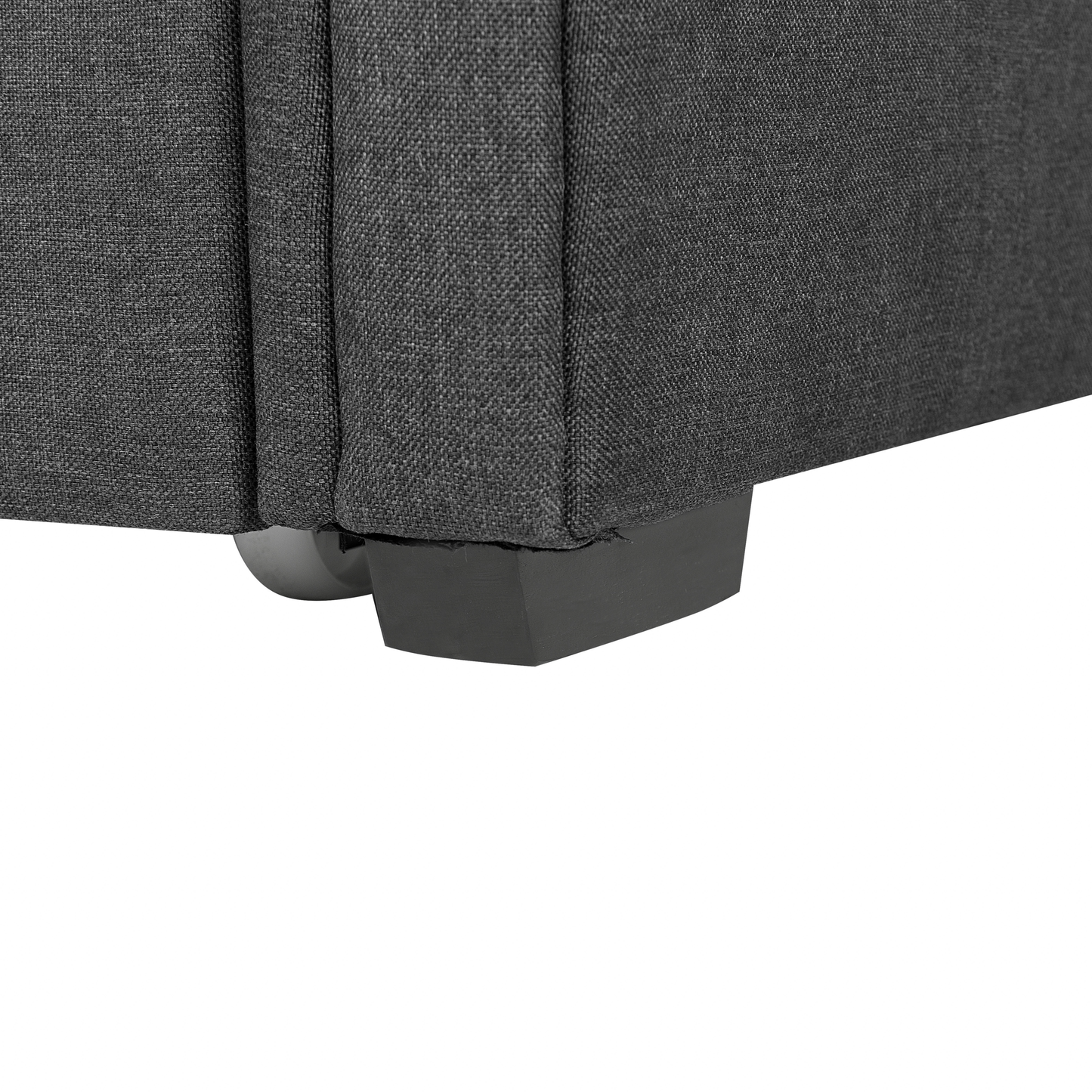 Ausziehbett Stoff LIBOURNE 90 x 200 cm Dunkelgrau