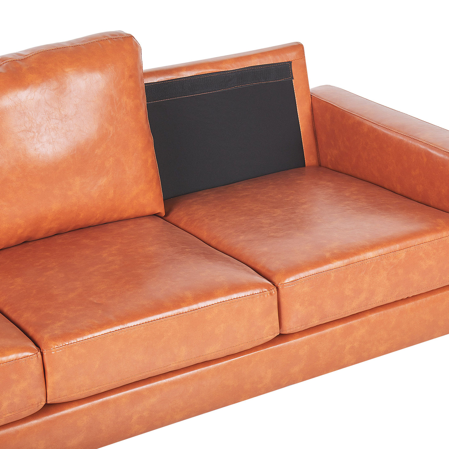 3-Sitzer Sofa Kunstleder goldbraun GAVLE