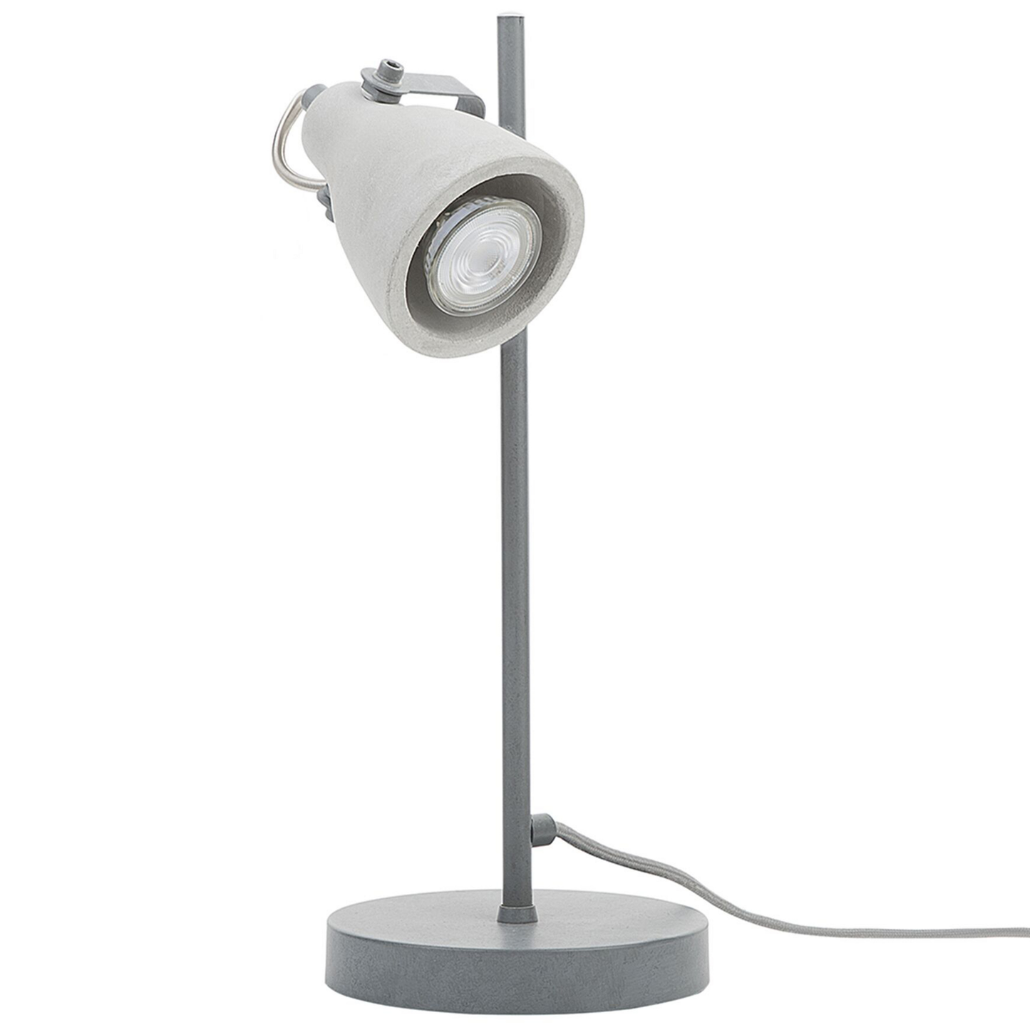 Schreibtischlampe Beton hellgrau 41 cm Glockenform MISTAGO