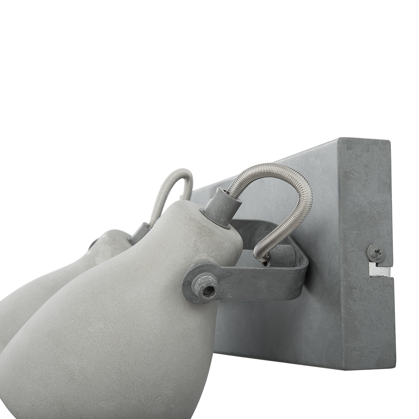 Wandleuchte Beton hellgrau 2-flammig Glockenform MISTAGO II