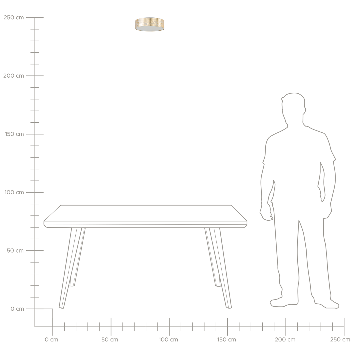 Deckenlampe RENA Gold