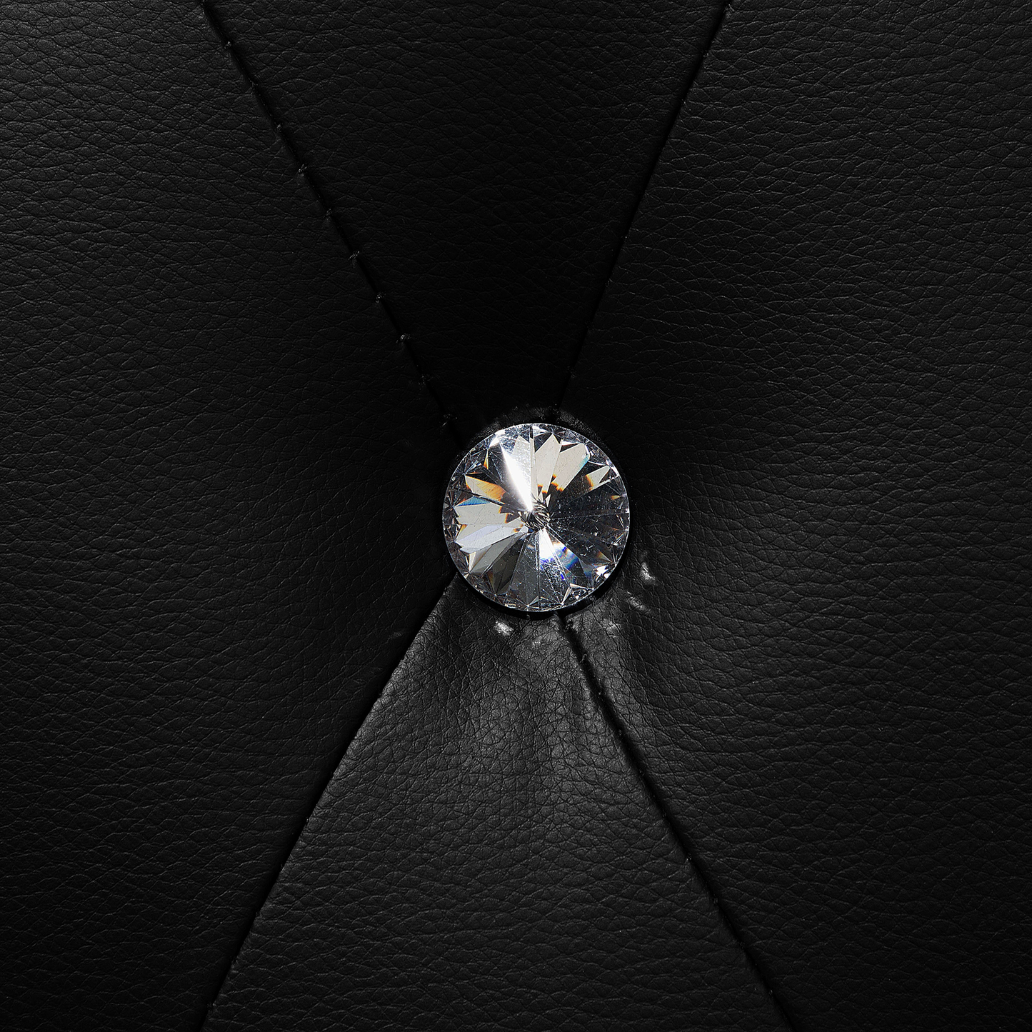 Bett mit Lattenrost Kunstleder METZ 160 x 200 cm Schwarz